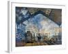 Monet: Gare St-Lazare, 1877-Claude Monet-Framed Giclee Print