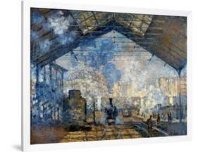 Monet: Gare St-Lazare, 1877-Claude Monet-Framed Giclee Print