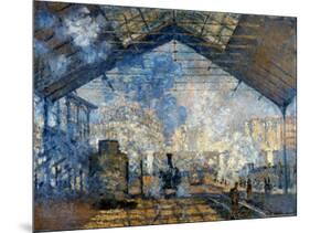 Monet: Gare St-Lazare, 1877-Claude Monet-Mounted Giclee Print
