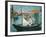 Monet in His Floating Studio, 1874-Edouard Manet-Framed Giclee Print