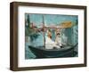 Monet in His Floating Studio, 1874-Edouard Manet-Framed Giclee Print