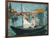 Monet in His Floating Studio, 1874-Edouard Manet-Framed Giclee Print