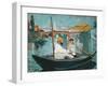 Monet in His Floating Studio, 1874-Edouard Manet-Framed Giclee Print