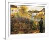 Monet Painting in His Garden At Argenteuil-Pierre-Auguste Renoir-Framed Art Print