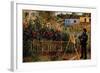 Monet Painting in His Garden in Argenteuil-Claude Monet-Framed Art Print