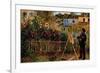 Monet Painting in His Garden in Argenteuil-Claude Monet-Framed Art Print