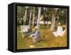 Monet Painting Woods, 1888-John Singer Sargent-Framed Stretched Canvas