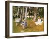 Monet Painting Woods, 1888-John Singer Sargent-Framed Giclee Print