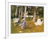 Monet Painting Woods, 1888-John Singer Sargent-Framed Giclee Print