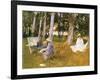 Monet Painting Woods, 1888-John Singer Sargent-Framed Giclee Print