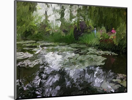 Monet Pond 2-Sarah Butcher-Mounted Premium Giclee Print