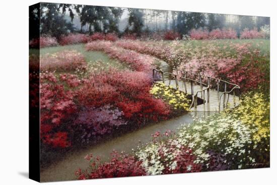 Monet's Flower Garden-Zhen-Huan Lu-Stretched Canvas