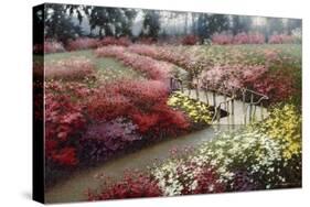 Monet's Flower Garden-Zhen-Huan Lu-Stretched Canvas