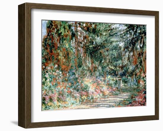 Monet's Garden' C1880-Claude Monet-Framed Giclee Print