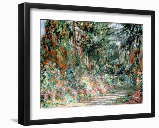 Monet's Garden' C1880-Claude Monet-Framed Giclee Print