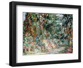 Monet's Garden' C1880-Claude Monet-Framed Premium Giclee Print