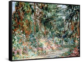 Monet's Garden' C1880-Claude Monet-Framed Stretched Canvas