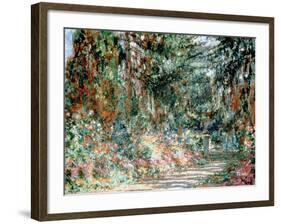 Monet's Garden' C1880-Claude Monet-Framed Giclee Print