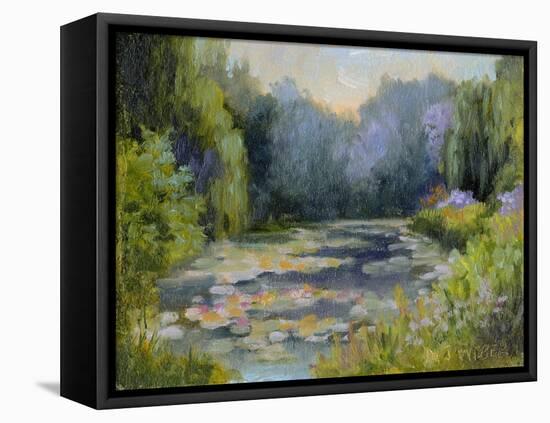 Monet's Garden I-Mary Jean Weber-Framed Stretched Canvas