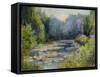 Monet's Garden I-Mary Jean Weber-Framed Stretched Canvas