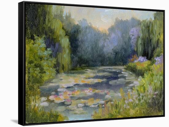 Monet's Garden I-Mary Jean Weber-Framed Stretched Canvas