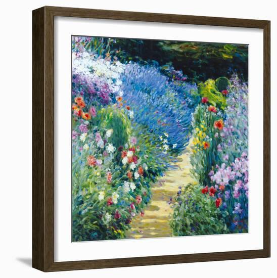 Monet's Garden-Malva-Framed Giclee Print