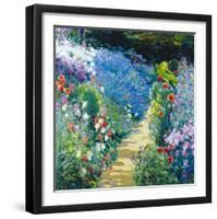 Monet's Garden-Malva-Framed Giclee Print