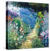 Monet's Garden-Malva-Stretched Canvas