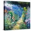 Monet's Garden-Malva-Stretched Canvas