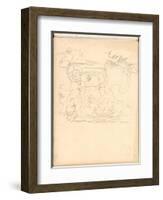 Monet's Home at Giverny (Pencil on Paper)-Claude Monet-Framed Giclee Print