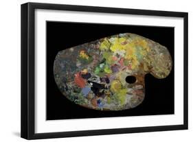 Monet's Palette (Wood)-French-Framed Giclee Print