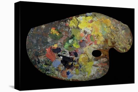 Monet's Palette (Wood)-French-Stretched Canvas