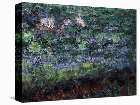 Monet's Signature, from Le Bassin Aux Nymphéas, Harmonie Verte, Waterlily Pool, Harmony in Green-Claude Monet-Stretched Canvas