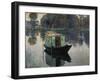 Monet's Studio-Boat, 1874-Claude Monet-Framed Giclee Print