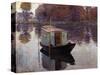 Monet's Studio Boat-Claude Monet-Stretched Canvas