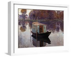 Monet's Studio Boat-Claude Monet-Framed Giclee Print