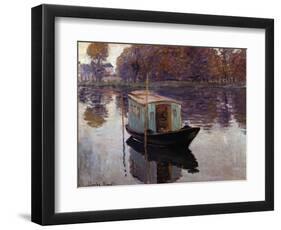 Monet's Studio Boat-Claude Monet-Framed Giclee Print