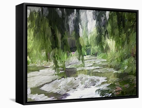 Monet's Tranquil Gardens-Sarah Butcher-Framed Stretched Canvas