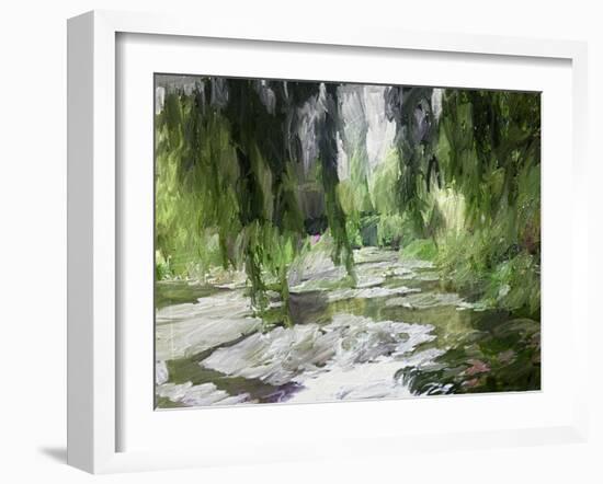 Monet's Tranquil Gardens-Sarah Butcher-Framed Art Print