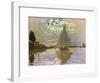 Monet: Sailboat-Claude Monet-Framed Art Print