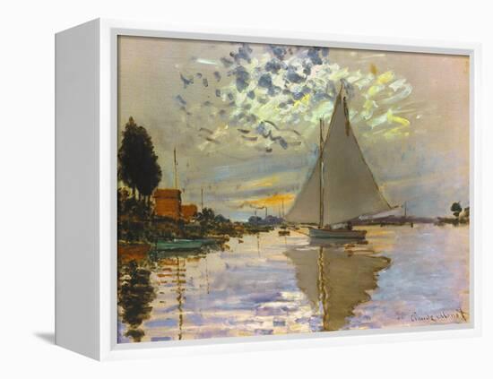 Monet: Sailboat-Claude Monet-Framed Stretched Canvas