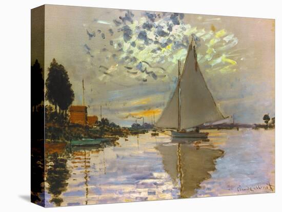 Monet: Sailboat-Claude Monet-Stretched Canvas