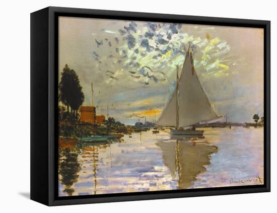 Monet: Sailboat-Claude Monet-Framed Stretched Canvas