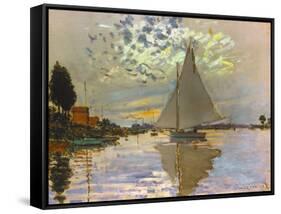 Monet: Sailboat-Claude Monet-Framed Stretched Canvas