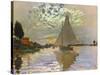 Monet: Sailboat-Claude Monet-Stretched Canvas