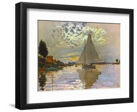 Monet: Sailboat-Claude Monet-Framed Premium Giclee Print