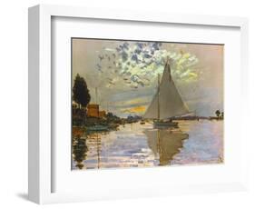 Monet: Sailboat-Claude Monet-Framed Premium Giclee Print