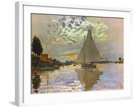 Monet: Sailboat-Claude Monet-Framed Premium Giclee Print