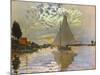 Monet: Sailboat-Claude Monet-Mounted Premium Giclee Print