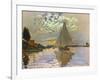 Monet: Sailboat-Claude Monet-Framed Premium Giclee Print